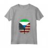 Donna Sierra Leone Bandiera Americana USA - Cerniera USA Sierra Leone Maglietta con Collo a V - Mix Heritage Design per un Regalo Unico e Originale