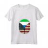 Donna Sierra Leone Bandiera Americana USA - Cerniera USA Sierra Leone Maglietta con Collo a V - Mix Heritage Design per un Regalo Unico e Originale