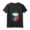 Donna Sierra Leone Bandiera Americana USA - Maglietta con Cerniera Mix Heritage Design - Ideale per Mostrare il Tuo Orgoglio e Apprezzamento