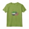 Donna Cuore Bandiera Americana Sierra Leone | Sierra Leone Roots USA Maglietta con Collo a V - Orgoglio Sierra Leone e USA