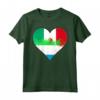Bandiera del Patrimonio Messicano e della Sierra Leone a Cuore Mix Maglietta - Regalo di Natale per Nazionalità Sierra Leone e DNA Patrimoniale