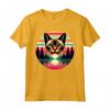 Singapura Cat Lover Tramonto Retro Style Vintage anni '80 '70 Maglietta - Ideale per Amanti dei Gatti e Proprietari di Gatti Singapura