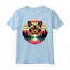 Singapura Cat Lover Tramonto Retro Style Vintage anni '80 '70 Maglietta - Ideale per Amanti dei Gatti e Proprietari di Gatti Singapura