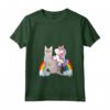 Donna Unicorn Riding Singapura Gatto - Maglietta Arcobaleno per Ragazzi e Ragazze - Ideale per Bambini - Collo a V e Taglio Classico