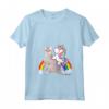 Donna Unicorn Riding Singapura Gatto - Maglietta Arcobaleno per Ragazzi e Ragazze - Ideale per Bambini - Collo a V e Taglio Classico