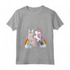 Donna Unicorn Riding Singapura Gatto - Maglietta Arcobaleno per Ragazzi e Ragazze - Ideale per Bambini - Collo a V e Taglio Classico