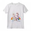 Donna Unicorn Riding Singapura Gatto - Maglietta Arcobaleno per Ragazzi e Ragazze - Ideale per Bambini - Collo a V e Taglio Classico