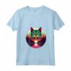 Donna Singapura Cat Lover Tramonto - Maglietta Vintage Retro Style anni '80 '70 - Ideale Regalo per Amanti dei Gatti
