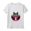 Donna Singapura Cat Lover Tramonto - Maglietta Vintage Retro Style anni '80 '70 - Ideale Regalo per Amanti dei Gatti