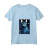 Donna Singapura Cat Notte Stellata Pittura - Maglietta con Collo a V per Amanti dei Gatti - Regalo Carino per Natale o Compleanni