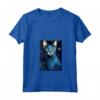 Donna Singapura Cat Notte Stellata Pittura - Maglietta con Collo a V per Amanti dei Gatti - Regalo Carino per Natale o Compleanni