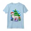 Divertente Singapura Cat Santa Decorazione Albero di Natale Maglietta - Regalo di Natale per Amanti dei Gatti - Felice Natale con Gatto Singapura