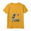 Singapura Gatto Giapponese Kanagawa Wave Divertente Surf Animale Maglietta con Collo a V - Regalo Unico per Proprietari di Gatti - Ideale per Natale o San Valentino