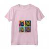 Donna Singapura Cat Pop Art Design Illustrazione - Colorato Maglietta con Collo a V - Regalo per gli Amanti dei Gatti - Ideale per Natale, Compleanni o San Valentino