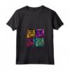Donna Singapura Cat - Pop Art Design Illustrazione Colorata Maglietta con Collo a V - Regalo Unico per Amanti dei Gatti Singapura