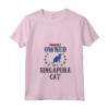 Donna Orgogliosamente di proprietà di un gatto - Padre Madre Singapura Cat Maglietta con Collo a V - Abbigliamento Perfetto per Amanti dei Gatti e Proprietari di Singapura Cat