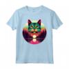 Singapura Cat Lover Tramonto Retro Style Vintage anni '80 '70 Maglietta - Ideale per Amanti dei Gatti e Proprietari di Gatti Singapura
