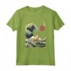 Singapura Cat Kanagawa Wave Divertente Surf Maglietta - Regalo Unico per Proprietari di Gatti - Arte Giapponese - Ideale per Natale o Compleanni