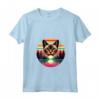 Donna Singapura Cat Lover Tramonto Retro Style Vintage anni '80 '70 Maglietta con Collo a V - Regalo per Amanti dei Gatti - Ideale per Proprietari di Gatti Singapura