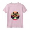 Donna Singapura Cat Lover Tramonto Retro Style Vintage anni '80 '70 Maglietta con Collo a V - Regalo per Amanti dei Gatti - Ideale per Proprietari di Gatti Singapura