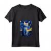 Donna Singapura Cat Notte Stellata - Maglietta con Collo a V per Uomini Donne Bambini - Regalo Carino per Amanti dei Gatti di Singapura