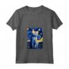 Donna Singapura Cat Notte Stellata - Maglietta con Collo a V per Uomini Donne Bambini - Regalo Carino per Amanti dei Gatti di Singapura