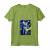 Donna Singapura Cat Notte Stellata - Maglietta con Collo a V per Uomini Donne Bambini - Regalo Carino per Amanti dei Gatti di Singapura