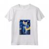 Donna Singapura Cat Notte Stellata - Maglietta con Collo a V per Uomini Donne Bambini - Regalo Carino per Amanti dei Gatti di Singapura