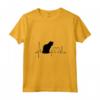 Donna Singapura Cat Heartbeat ECG Funny I Love My Singapura Cat Maglietta con Collo a V - Regalo Perfetto per Amanti dei Gatti di Singapura a Natale o Compleanno