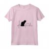 Donna Singapura Cat Heartbeat ECG Funny I Love My Singapura Cat Maglietta con Collo a V - Regalo Perfetto per Amanti dei Gatti di Singapura a Natale o Compleanno