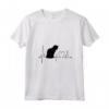 Donna Singapura Cat Heartbeat ECG Funny I Love My Singapura Cat Maglietta con Collo a V - Regalo Perfetto per Amanti dei Gatti di Singapura a Natale o Compleanno