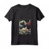 Singapura Cat Kanagawa Wave Divertente Surf Animale Maglietta con Collo a V - Regalo per Proprietari di Gatti - Ideale per Natale o San Valentino