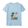 Singapura Cat Kanagawa Wave Divertente Surf Animale Maglietta con Collo a V - Regalo per Proprietari di Gatti - Ideale per Natale o San Valentino