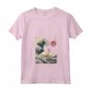 Singapura Cat Kanagawa Wave Divertente Surf Animale Maglietta con Collo a V - Regalo per Proprietari di Gatti - Ideale per Natale o San Valentino