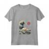 Singapura Cat Kanagawa Wave Divertente Surf Animale Maglietta con Collo a V - Regalo per Proprietari di Gatti - Ideale per Natale o San Valentino