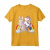 Unicorn Riding Singapura Gatto - Ragazzi Ragazze Adolescenti Bambini Arcobaleno Maglietta - Ideale per gli Amanti degli Unicorni e dei Gatti