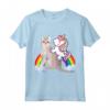 Unicorn Riding Singapura Gatto - Ragazzi Ragazze Adolescenti Bambini Arcobaleno Maglietta - Ideale per gli Amanti degli Unicorni e dei Gatti