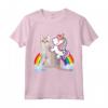 Unicorn Riding Singapura Gatto - Ragazzi Ragazze Adolescenti Bambini Arcobaleno Maglietta - Ideale per gli Amanti degli Unicorni e dei Gatti