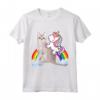 Unicorn Riding Singapura Gatto - Ragazzi Ragazze Adolescenti Bambini Arcobaleno Maglietta - Ideale per gli Amanti degli Unicorni e dei Gatti