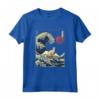 Singapura Gatto Giapponese Kanagawa Wave Divertente Surf Maglietta - Regalo Unico per Proprietari di Gatti - Ideale per Natale, Ringraziamento o Compleanni