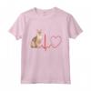 Maglietta Cuore Battito ECG Gatto Singapura - Design Divertente per Amanti dei Gatti - Ideale per Compleanno, Natale o San Valentino