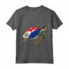 Funny Turtle Sint Maarten Flag Pride - Camicia per Bambini con Orgoglio Bandiera Sint Maarten - Ideale per Festa del Papà o Souvenir