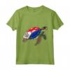 Funny Turtle Sint Maarten Flag Pride - Camicia per Bambini con Orgoglio Bandiera Sint Maarten - Ideale per Festa del Papà o Souvenir