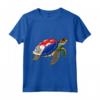 Funny Turtle Sint Maarten Flag Pride - Camicia per Bambini con Orgoglio Bandiera Sint Maarten - Ideale per Festa del Papà o Souvenir
