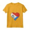 Donna Sint Maarten Sint Maartener Bandiera Cuore Maglietta con Collo a V - Regalo Personalizzato per Sint Maartener - Ideale per Mostrare le Proprie Radici da Sint Maarten