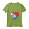 Donna Sint Maarten Sint Maartener Bandiera Cuore Maglietta con Collo a V - Regalo Personalizzato per Sint Maartener - Ideale per Mostrare le Proprie Radici da Sint Maarten