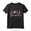 Sint Maarten Heartbeat ECG Pulse Sint Maarten Flag Roots - Maglietta con Bandiera e Radici di Sint Maarten - Ideale per Mostrare Amore e Orgoglio