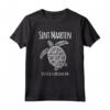 HapTiger: Sint Maarten, Tartaruga Marina, Spiaggia - Leggera Maglietta Souvenir con Taglio Classico