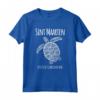 HapTiger: Sint Maarten, Tartaruga Marina, Spiaggia - Leggera Maglietta Souvenir con Taglio Classico