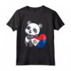 Radici della Bandiera di Sint Maarten - Heart Panda Pride di Sint Maarten Maglietta - Mostra il tuo Orgoglio e Amore per Sint Maarten